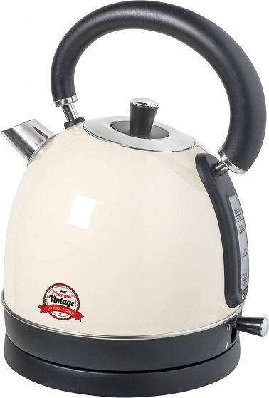 Bestron wasserkocher Vintage 1,8L 2200W 23 x 19 cm Edelstahl elfenbeinweiß Bestron wasserkocher Vintage 1,8L 2200W 23 x 19 cm Edelstahl elfenbeinweiß