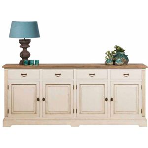 Pharao24.de Vintage Sideboard in Creme Weiß 95 cm hoch