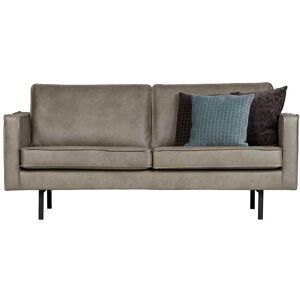 Pharao24.de Zweier Sofa in Grau Kunstleder 190 cm breit