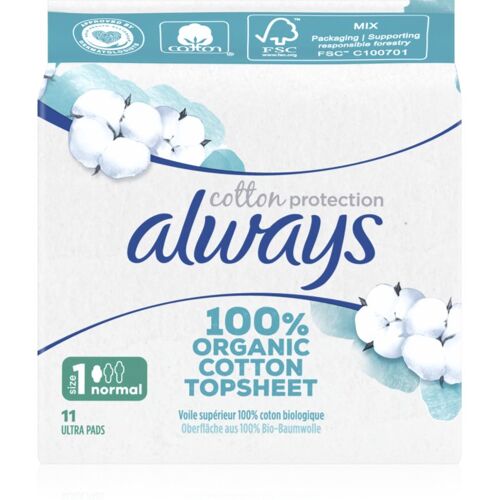 Always Cotton Protection Normal Binden Nicht parfümiert 11 St.