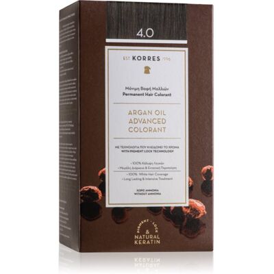 Korres Argan Oil Permanent-Haarfarbe mit Arganöl Farbton 4.0 Brown 50 ml Korres Argan Oil Permanent-Haarfarbe mit Arganöl Farbton 4.0 Brown 50 ml