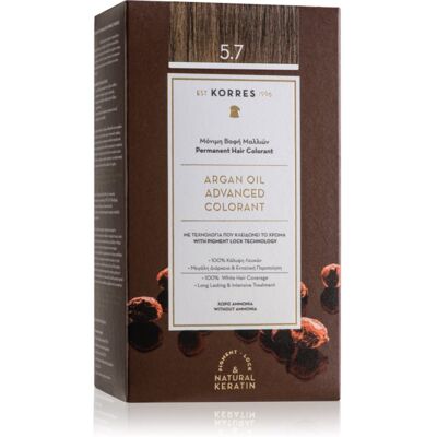 Korres Argan Oil Permanent-Haarfarbe mit Arganöl Farbton 5.7 Chocolate 50 ml Korres Argan Oil Permanent-Haarfarbe mit Arganöl Farbton 5.7 Chocolate 50 ml