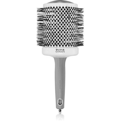 Olivia Garden Expert Shine Wavy Bristles White&Grey; Haarbürste průměr 80 mm 1 St. Olivia Garden Expert Shine Wavy Bristles White&Grey; Haarbürste průměr 80 mm 1 St.