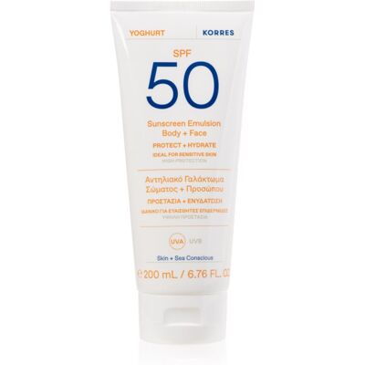 Korres Yoghurt Bräunungsemulsion mit feuchtigkeitsspendender Wirkung SPF 50 200 ml Korres Yoghurt Bräunungsemulsion mit feuchtigkeitsspendender Wirkung SPF 50 200 ml