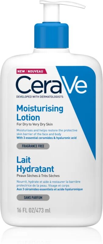 CeraVe Moisturizers feuchtigkeitsspendendes Gesichts und Bodylotion für trockene und sehr trockene Haut 473 ml