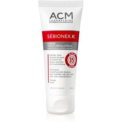 ACM Sébionex K schützende matte Creme für fettige Haut mit Schönheitsfehlern mit AHA 40 ml ACM Sébionex K schützende matte Creme für fettige Haut mit Schönheitsfehlern mit AHA 40 ml