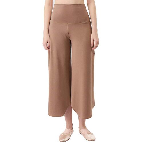 MANDALA Damen Yogahose Roll Over Tulip hellbraun S W