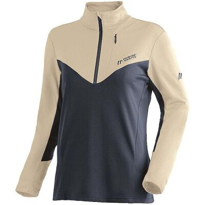 MAIER SPORTS Damen Unterzieh Zipshirt Evii beige 44 W MAIER SPORTS Damen Unterzieh Zipshirt Evii beige 44 W