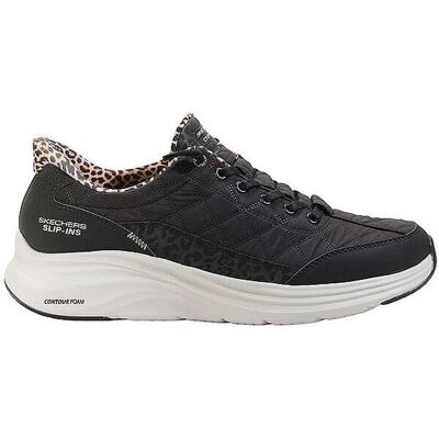Skechers Damen Sneaker Slip-ins: Contour Foam - Cozy Fit Leopard Dream schwarz 36 W Skechers Damen Sneaker Slip-ins: Contour Foam - Cozy Fit Leopard Dream schwarz 36 W