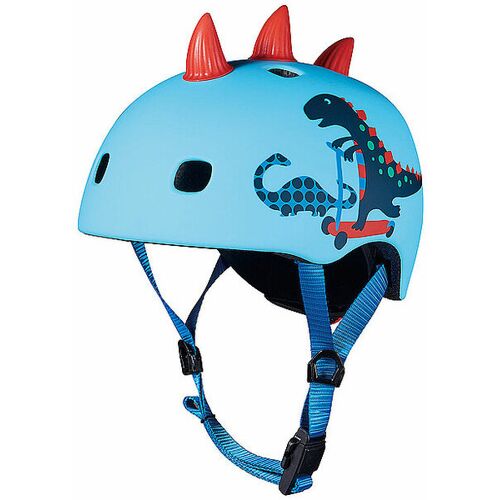 MICRO Kinder Scooter Helm Scootersaurus 3D V2 blau 48-53CM B