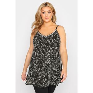 Luxe – Von Hand Abstrakt Paillettiertes Camisole In Schwarz, Große Größen Für Damen, Luxe: Ultimate Embellishment 58-60