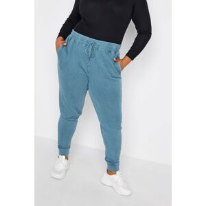 Yours – Jogginghose Mit Acidwaschung In Blau, Große Größen Für Damen, Yours 58-60