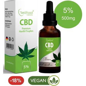 Redfood24 CBD ÖL 5 % Vollspektrum Hanf Öl 10ml (500mg)