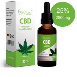 Redfood24 CBD ÖL 25 % Vollspektrum Hanf Öl 30ml