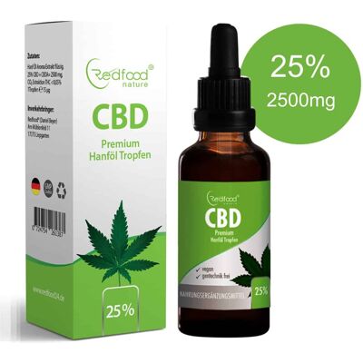 Redfood24 CBD Öl 25% Vollspektrum 10ml Redfood24 CBD Öl 25% Vollspektrum 10ml
