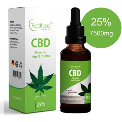 Redfood24 CBD Öl 25% Vollspektrum Hanf Öl 30ml - CBD Öl Redfood24 CBD Öl 25% Vollspektrum Hanf Öl 30ml - CBD Öl