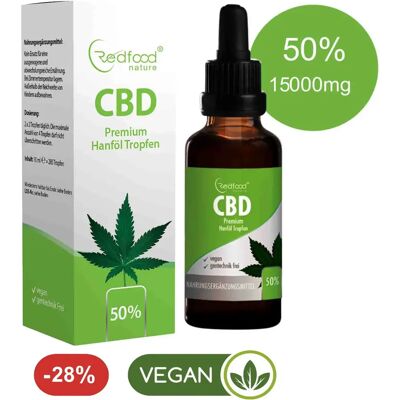 Redfood CBD 50% Premium Vollspektrum 30ml Redfood CBD 50% Premium Vollspektrum 30ml