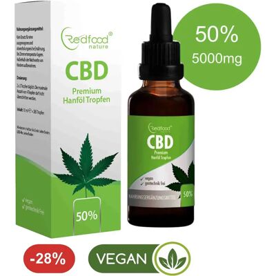 Redfood CBD 50% Premium Vollspektrum 10ml Redfood CBD 50% Premium Vollspektrum 10ml
