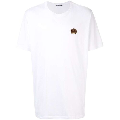 Dolce & Gabbana T-Shirt mit Kronenmotiv - Weiß Male regular