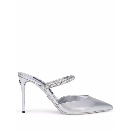 Dolce & Gabbana Spitze Mules mit Kristallen - Grau Female regular
