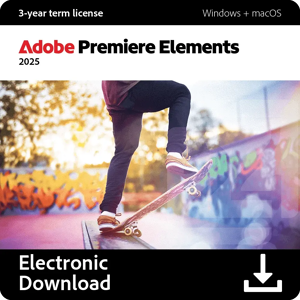Adobe Premiere Elements 2025 - Videoschnittsoftware - 3 Jahre Lizenz Adobe Premiere Elements 2025 - Videoschnittsoftware - 3 Jahre Lizenz