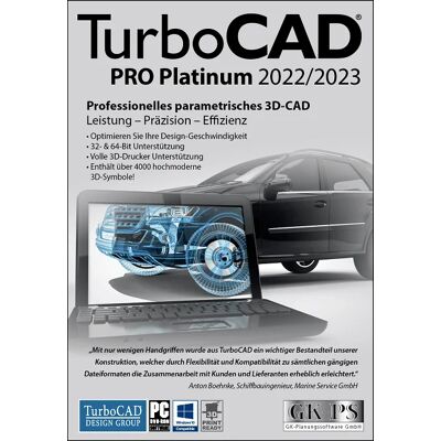 TurboCAD PRO Platinum 2022/2023 CAD-Software - Fortgeschrittene 3D & 2D Design TurboCAD PRO Platinum 2022/2023 CAD-Software - Fortgeschrittene 3D & 2D Design