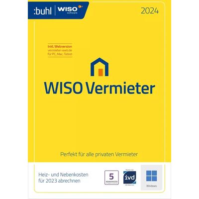WISO Vermieter 2024 - Immobilienverwaltung Software für 5 Wohneinheiten WISO Vermieter 2024 - Immobilienverwaltung Software für 5 Wohneinheiten