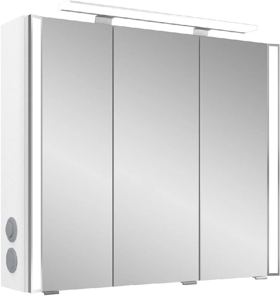 Pelipal S26 Spiegelschrank mit seitl. LED Lichtprofil 80 x 17 x 70 cm, Modul links außen