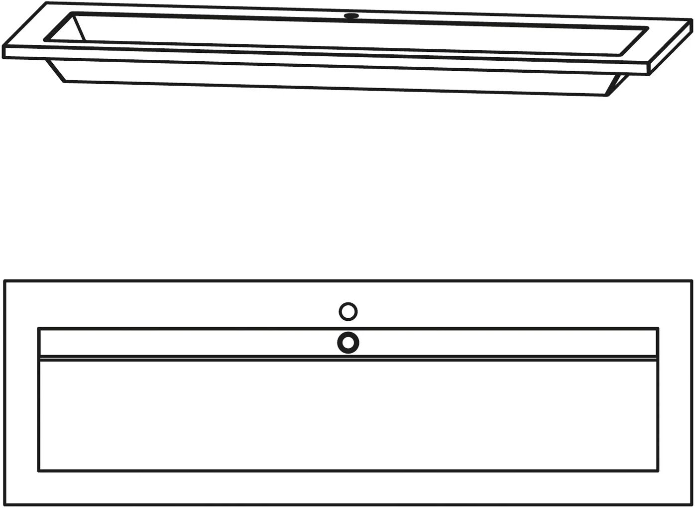 Puris Star Line Mineralguss Serie A Möbel-Waschtisch 140 cm ohne Hahnloch