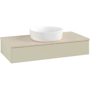 Villeroy & Boch Antao Waschbeckenunterschrank, 100 x 19 cm, 1 Auszug, Front ohne Struktur, ohne Hahnloch