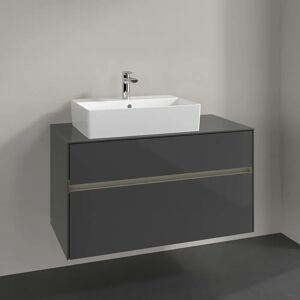 Villeroy & Boch Collaro Waschtischunterschrank 100 x 50 cm, mit 2 Auszügen und LED-Beleuchtung