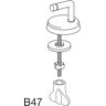 Pressalit Universalscharnier B47 für WC-Sitz Dania und Selandia