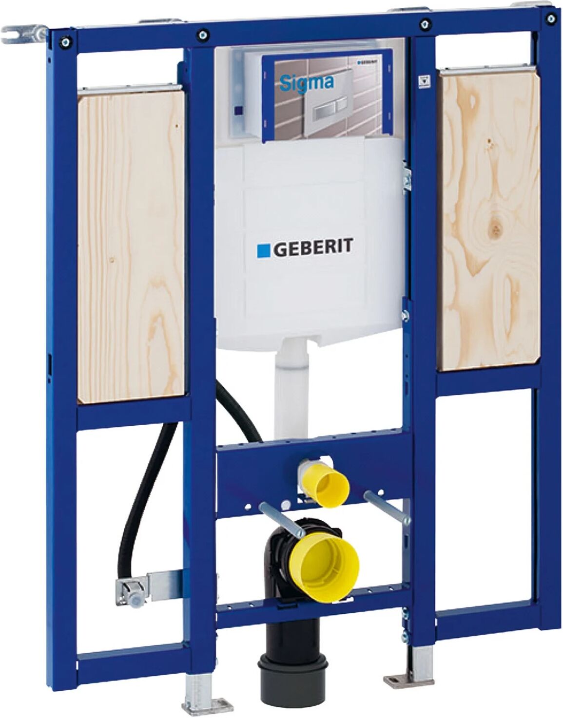 Geberit Duofix Element für Wand-WC, 112 cm, mit Sigma UP-Spülkasten 12 cm, barrierefrei, für Stütz- und Haltegriffe, für Betätigung von vorne