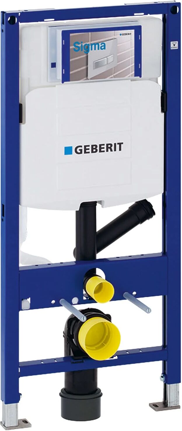 Geberit Duofix Element für Wand-WC, 112 cm, mit Sigma UP-Spülkasten 12 cm, für Geruchsabsaugung mit Abluft, Betätigung von vorne