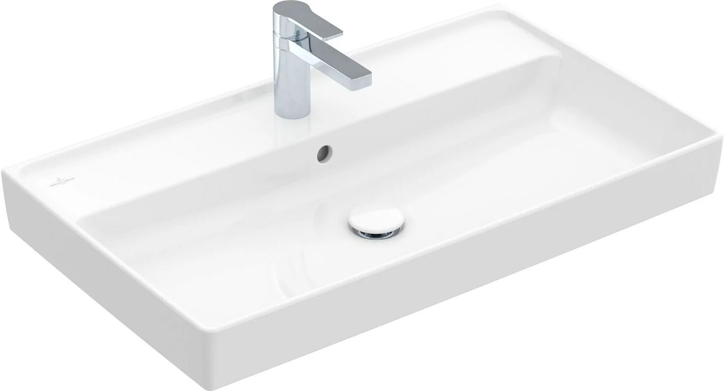 Villeroy & Boch Collaro Schrankwaschtisch 80 cm geschliffen, mit Überlauf, 1 Hahnloch