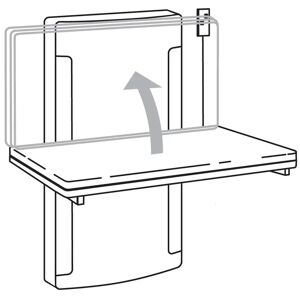 Pressalit Wickeltisch wandhängend 80 x 90 cm bodennach höhenverstellbar mit Elektromotor, hochklappbar