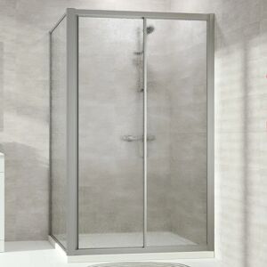 HÜPPE Alpha 2 vollgerahmt 4-Eck Seitenwand auf Badewanne, 20-100 x 50-200 cm, Kunstglas