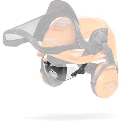STIHL integrierte Helmbrille transparent, integrierbare Schutzbrille EN 166, Beschussklasse F, für ADVANCE-Helmsets STIHL integrierte Helmbrille transparent, integrierbare Schutzbrille EN 166, Beschussklasse F, für ADVANCE-Helmsets