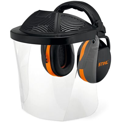 STIHL DYNAMIC GPC Gesichts- und Gehörschutz, Polycarbonatvisier mit Anti-Beschlag, SNR 31 (H35/M29/L19), UV-Schutz 100%, orange STIHL DYNAMIC GPC Gesichts- und Gehörschutz, Polycarbonatvisier mit Anti-Beschlag, SNR 31 (H35/M29/L19), UV-Schutz 100%, orange