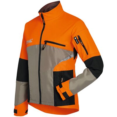 STIHL DYNAMIC VENT Jacke Gr. XXL, leicht atmungsaktiv, orange/khaki, Stretcheinsätze, reflektierende Details, 4 Reißverschlusstaschen STIHL DYNAMIC VENT Jacke Gr. XXL, leicht atmungsaktiv, orange/khaki, Stretcheinsätze, reflektierende Details, 4 Reißverschlusstaschen