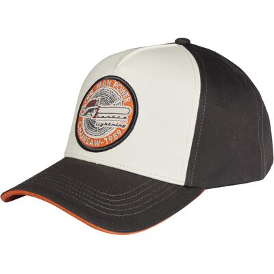 STIHL Cap CONTRA 59, grau/beige, 5-Panel Snapback-Verschluss, gesticktes Web-Patch STIHL Cap CONTRA 59, grau/beige, 5-Panel Snapback-Verschluss, gesticktes Web-Patch