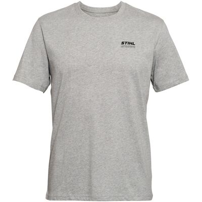 STIHL T-Shirt oversized Herren XXXL grau, bio-Baumwolle, Rundhalsausschnitt, kleiner STIHL-Aufdruck links STIHL T-Shirt oversized Herren XXXL grau, bio-Baumwolle, Rundhalsausschnitt, kleiner STIHL-Aufdruck links