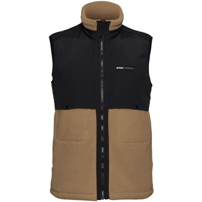 STIHL Weste SHERPA BROWN Gr. XS unisex, Sherpa-Fleece, Zipper-Taschen, verstellbarer Saum, STIHL Label, braun STIHL Weste SHERPA BROWN Gr. XS unisex, Sherpa-Fleece, Zipper-Taschen, verstellbarer Saum, STIHL Label, braun