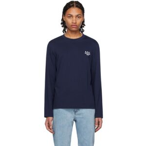 A.P.C. Navy Oliver Long Sleeve T-Shirt M
