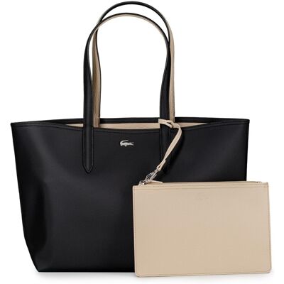 Lacoste Shopping Bag Black / Beige Stück Damen Lacoste Shopping Bag Black / Beige Stück Damen