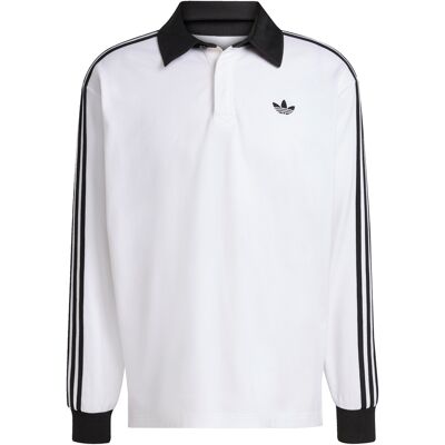 Adidas Originals 3 Stripes Long Sleeve Poloshirt White M Herren Adidas Originals 3 Stripes Long Sleeve Poloshirt White M Herren