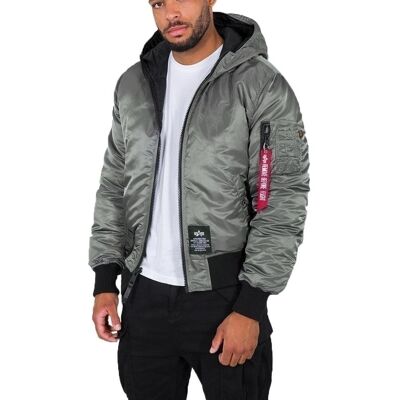 Alpha Industries Hooded Puffer Reversible Jacket Vintage Green M Herren Alpha Industries Hooded Puffer Reversible Jacket Vintage Green M Herren
