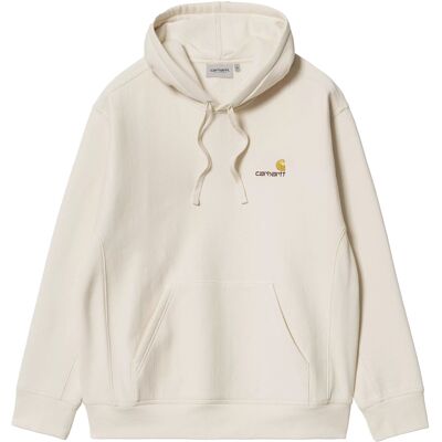 Carhartt WIP Hooded American Script Sweatshirt Natural L Herren Carhartt WIP Hooded American Script Sweatshirt Natural L Herren