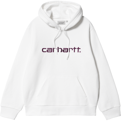 Carhartt WIP Hooded Carhartt Sweater White / Huckleberry L Herren Carhartt WIP Hooded Carhartt Sweater White / Huckleberry L Herren