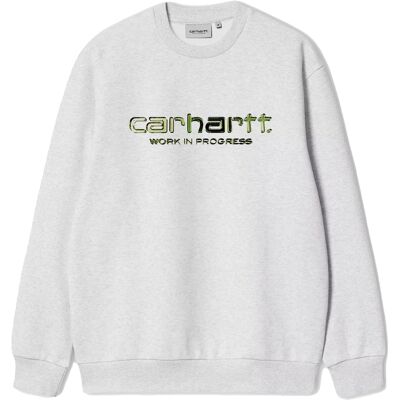 Carhartt WIP Solar Chrome Sweat Ash Heather L Herren Carhartt WIP Solar Chrome Sweat Ash Heather L Herren